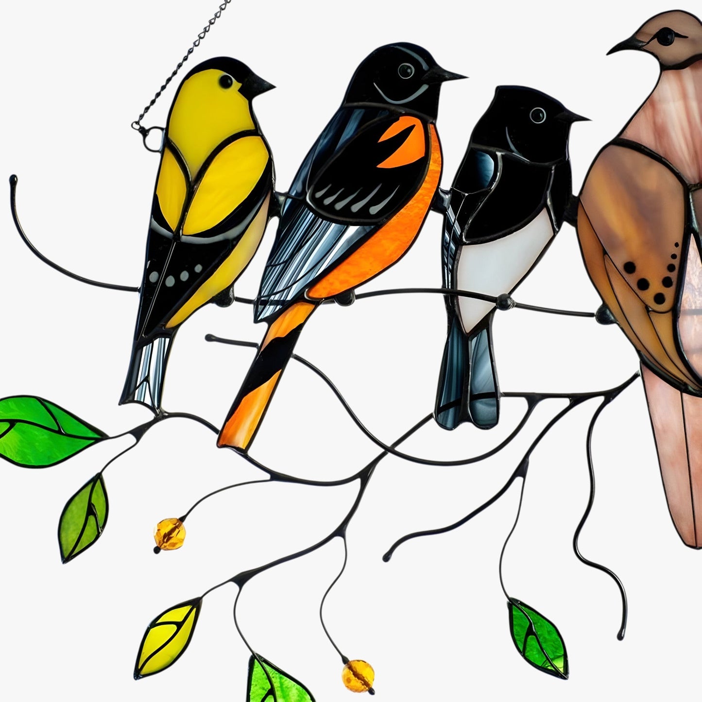 Acryl Vogel Sonnenfänger – Glas-in-Loot Design Fensterdekoration
