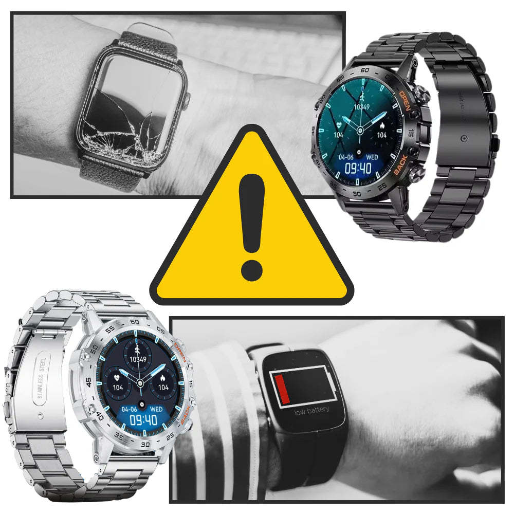 AirForce Health K52 - die unzerstörbare Militär-Smartwatch mit Echtzeit Herzfrequenzmesser, Blutdruck-/Sauerstoff-Tracker