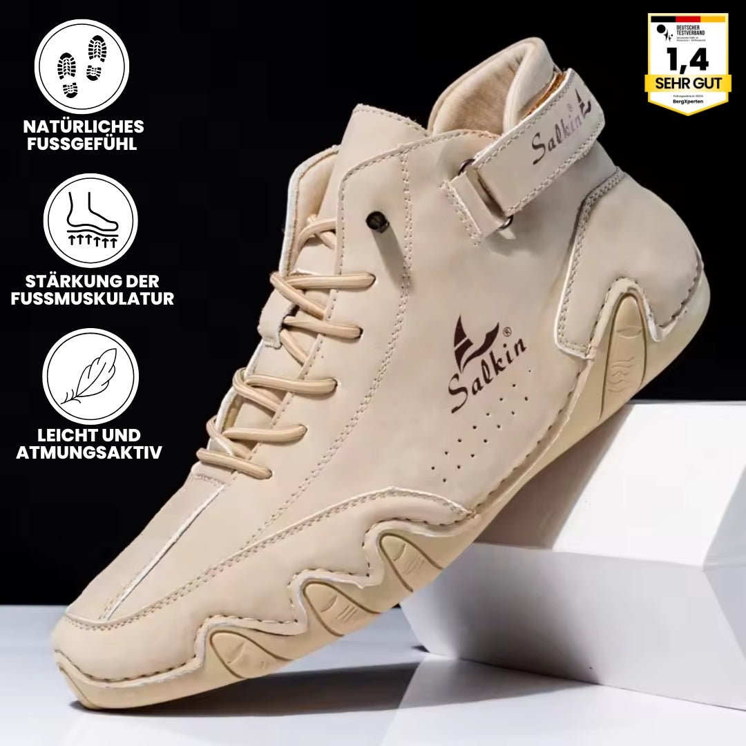 Alpaka - orthopädische, wasserdichte & rutschfeste Leder-Barfußschuhe für sicheres, gelenkschonendes Gehen für Senioren