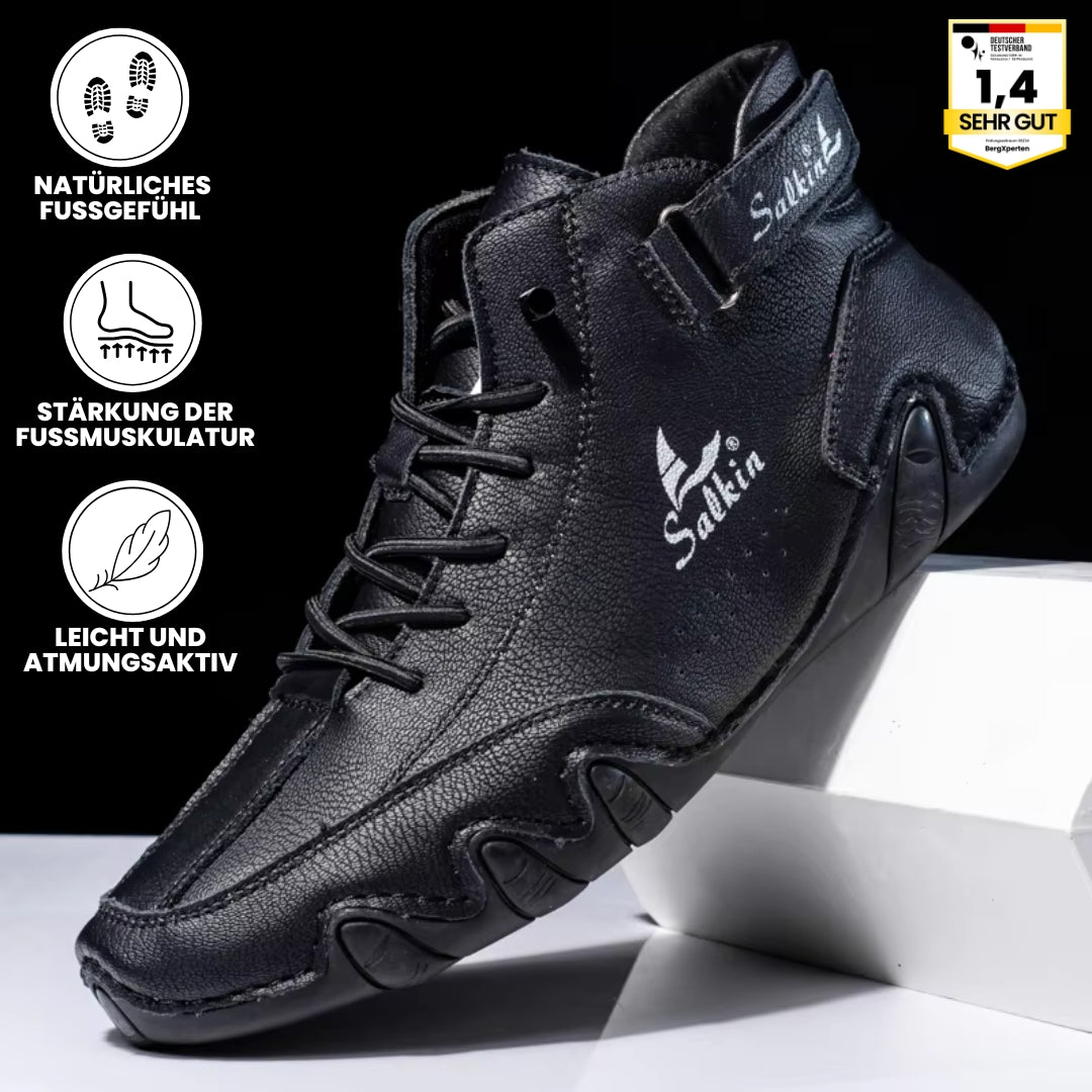Alpaka - orthopädische, wasserdichte & rutschfeste Leder-Barfußschuhe für sicheres, gelenkschonendes Gehen für Senioren
