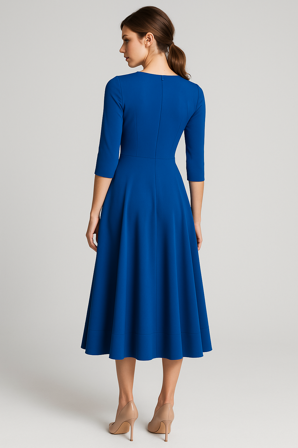 Eleanor | Elegantes Midikleid mit V-Ausschnitt