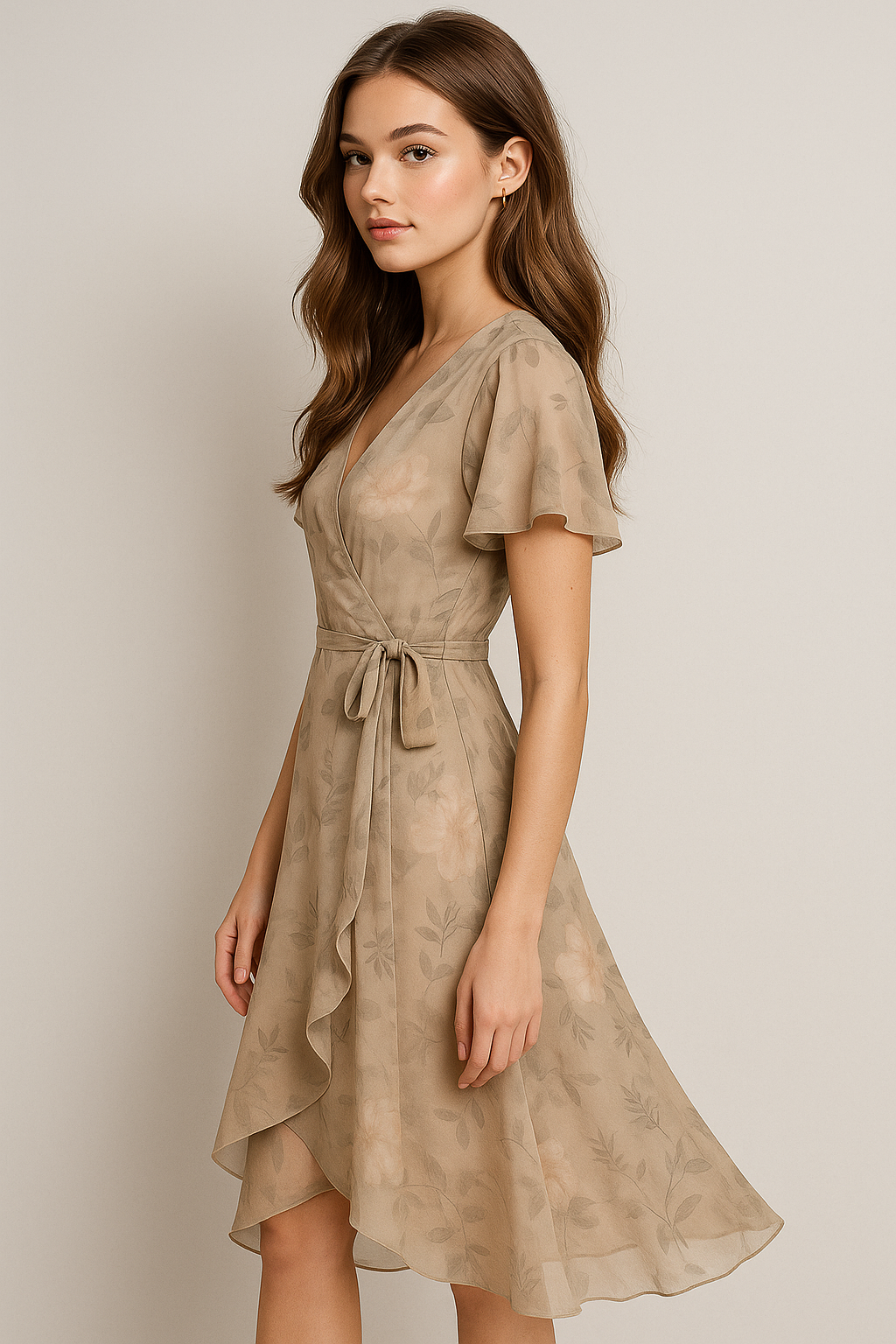 Aleyn | Elegantes Blumenkleid in Midilänge