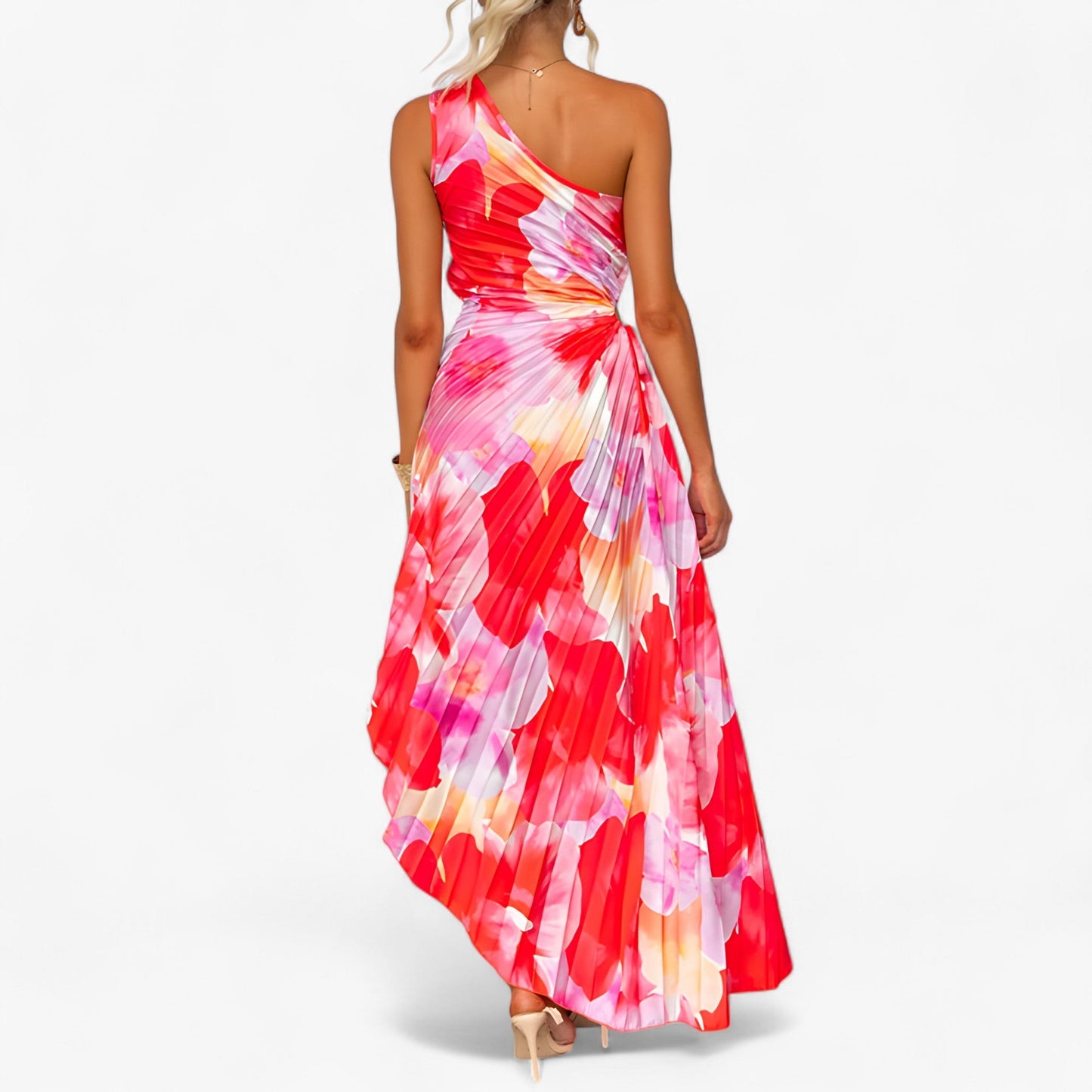 Vianna | Asymmetrisches Kleid mit einem Schulterabschnitt