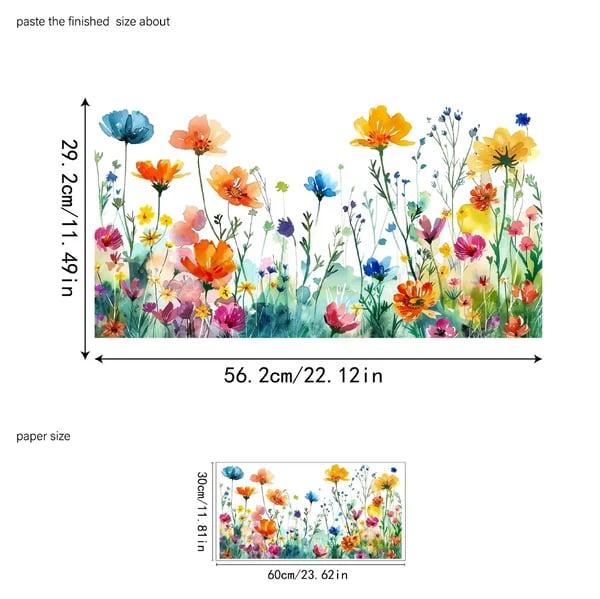 BloomLite™ - Floraler Nachbarschaftsfensteraufkleber mit bunten Blumen