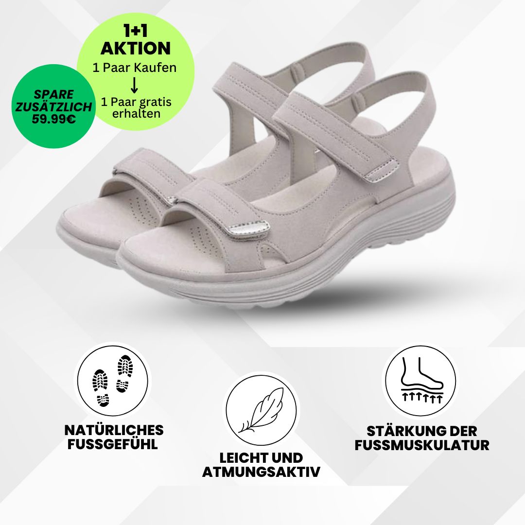 OrthoKlara - ergonomische, schmerzlindernde & rutschfeste Sandalen für Damen - Sonderaktion 1+1 Gratis