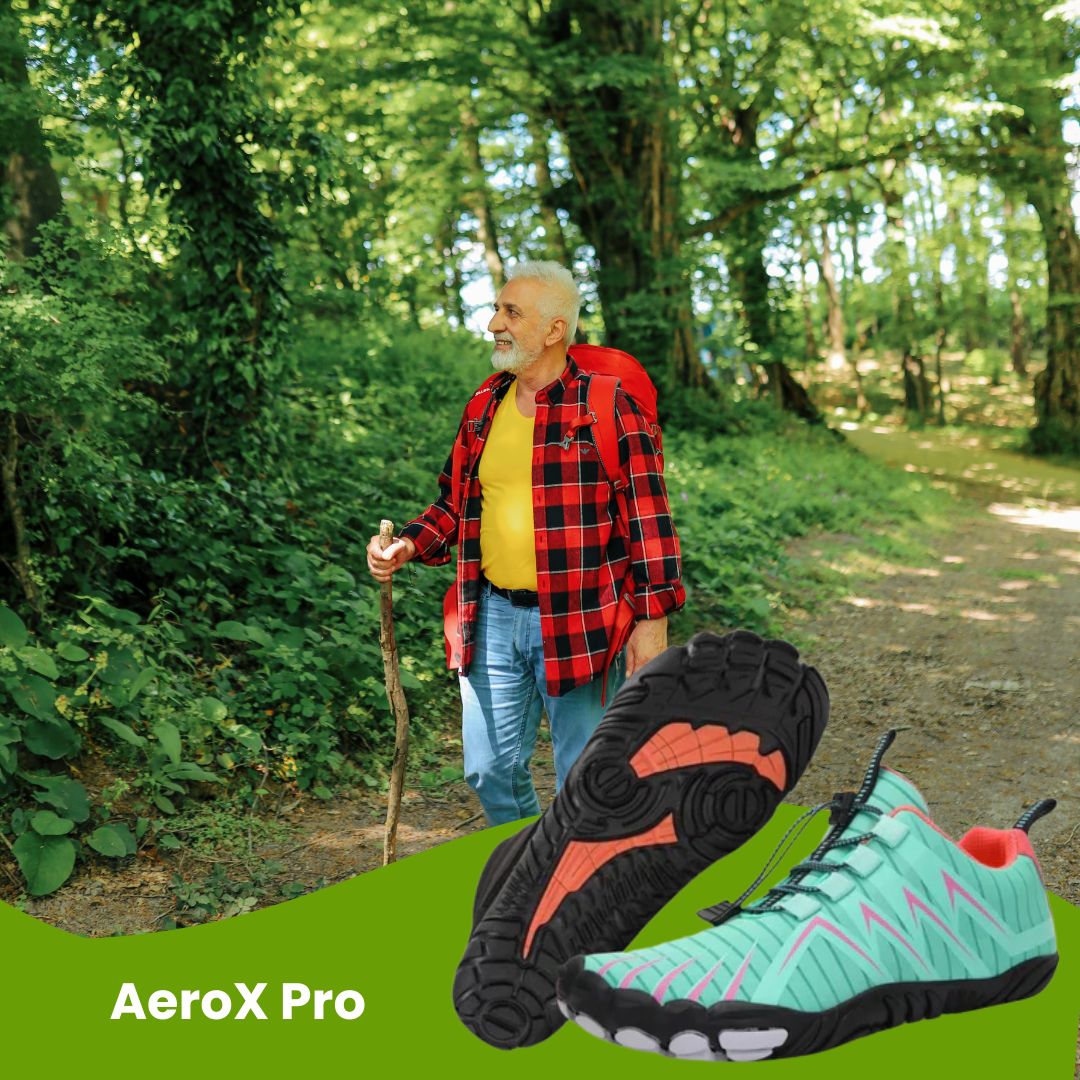 AeroX Pro - ergonomischer schmerzlindernder Barfußschuh für sicheres, gelenkschonendes Gehen für Senioren