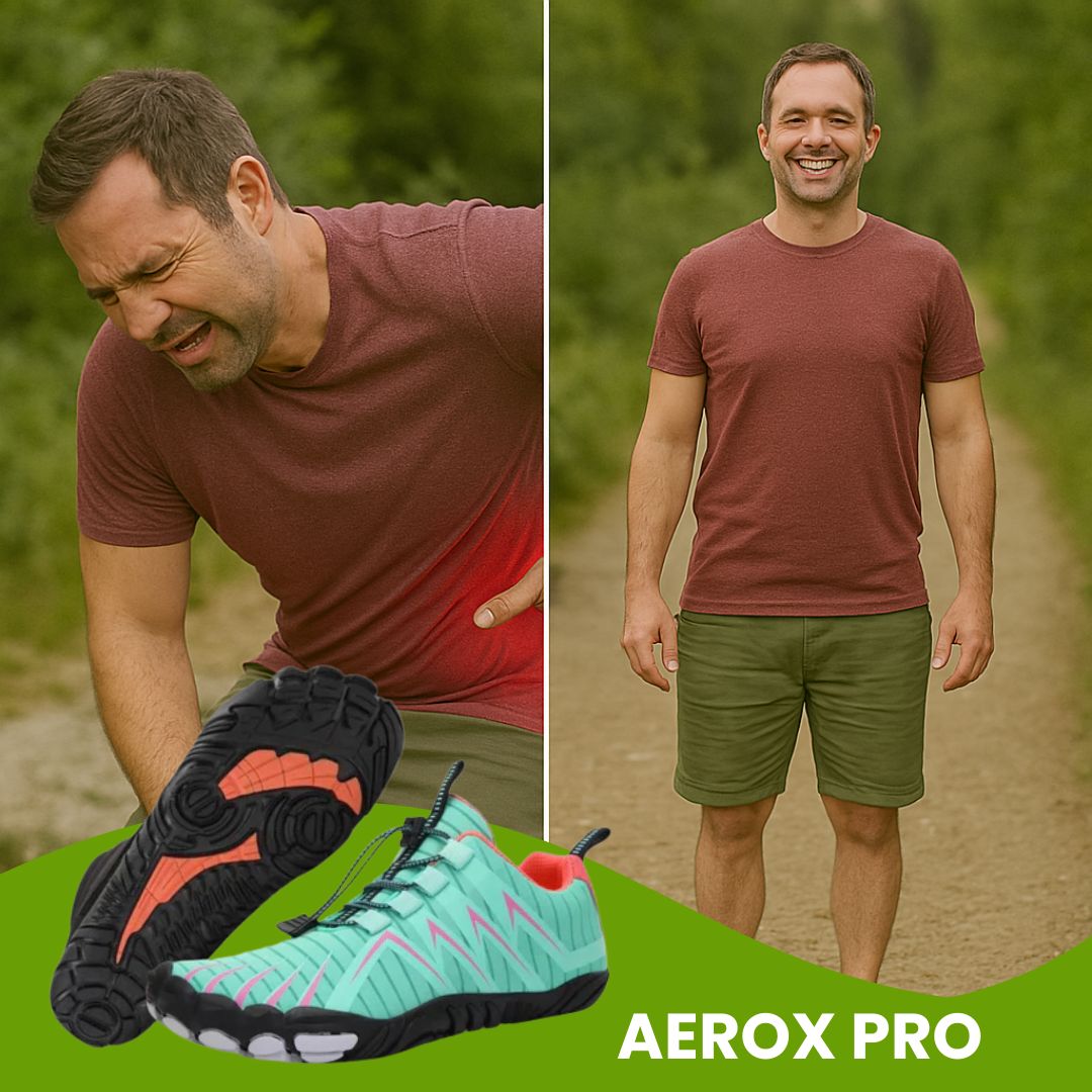 AeroX Pro - ergonomischer schmerzlindernder Barfußschuh für Entlastung bei Rückenschmerzen & Gelenkproblemen