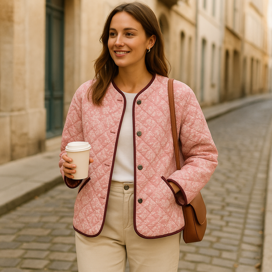 Heidi | Steppjacke mit Blumenmuster - Komfort mit einem Hauch von Vintage