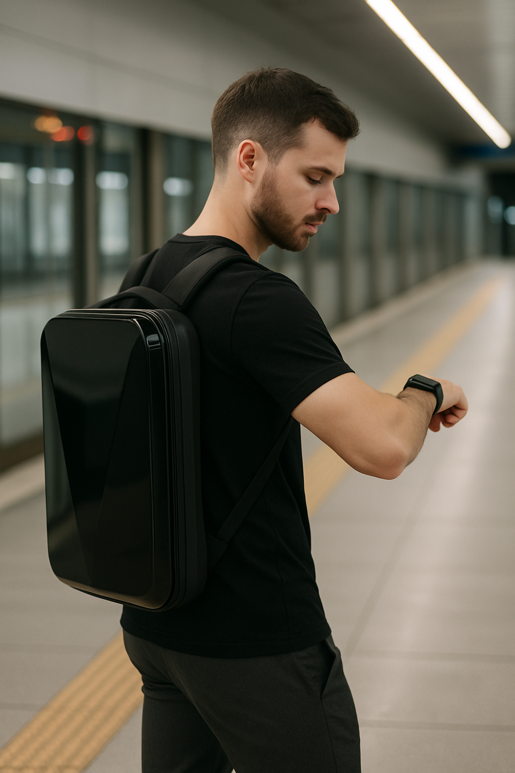 Dimitri | Diebstahlsicher Rucksack mit hartem Gehäuse für Laptop