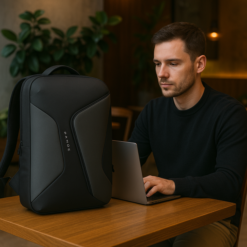 Xander | Geschäftsrucksack mit wasserabweisendem Stoff und USB-Anschluss