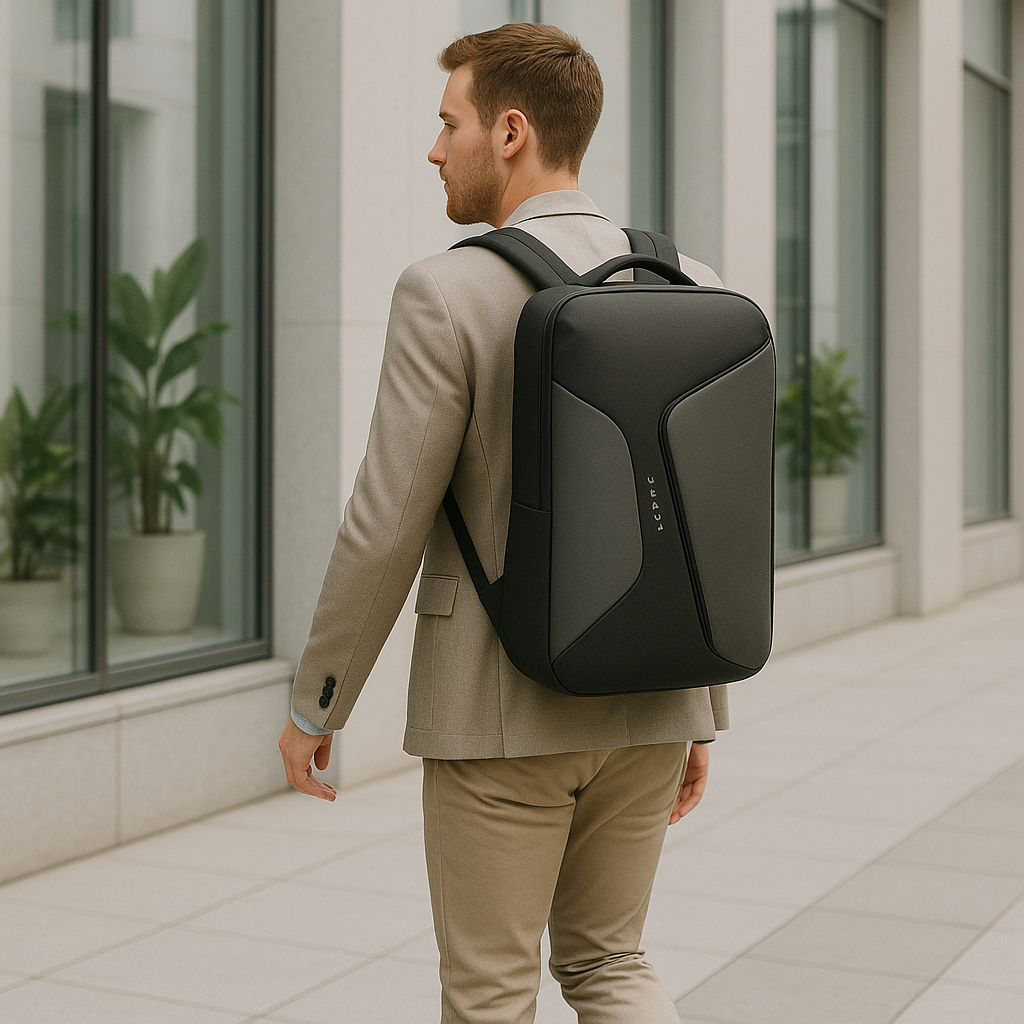 Xander | Geschäftsrucksack mit wasserabweisendem Stoff und USB-Anschluss