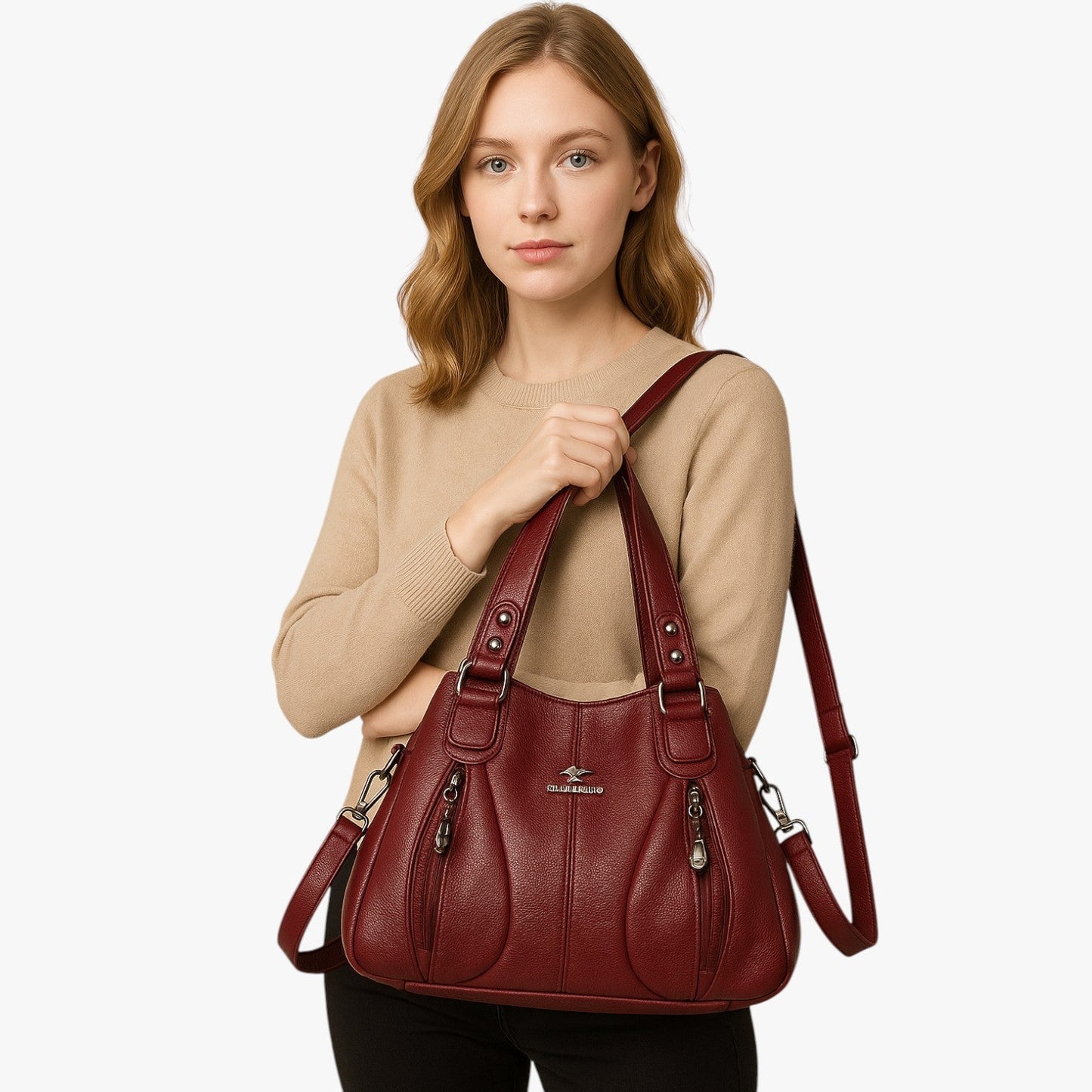 Viviana | Tägliche Eleganz - Die Leder-Umhängetasche, die jeden Look aufwertet
