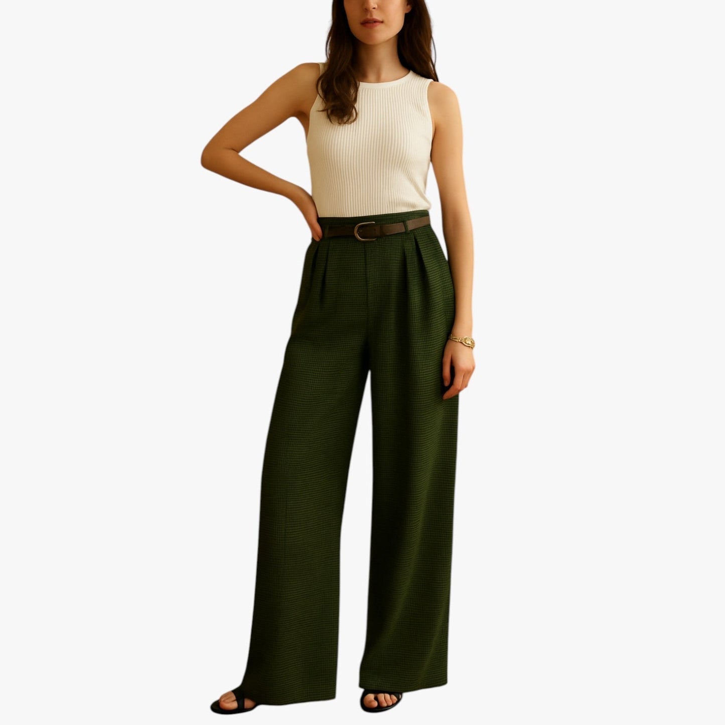 Lyca | Hoch taillierte Vintage-Quadrat-Hosen