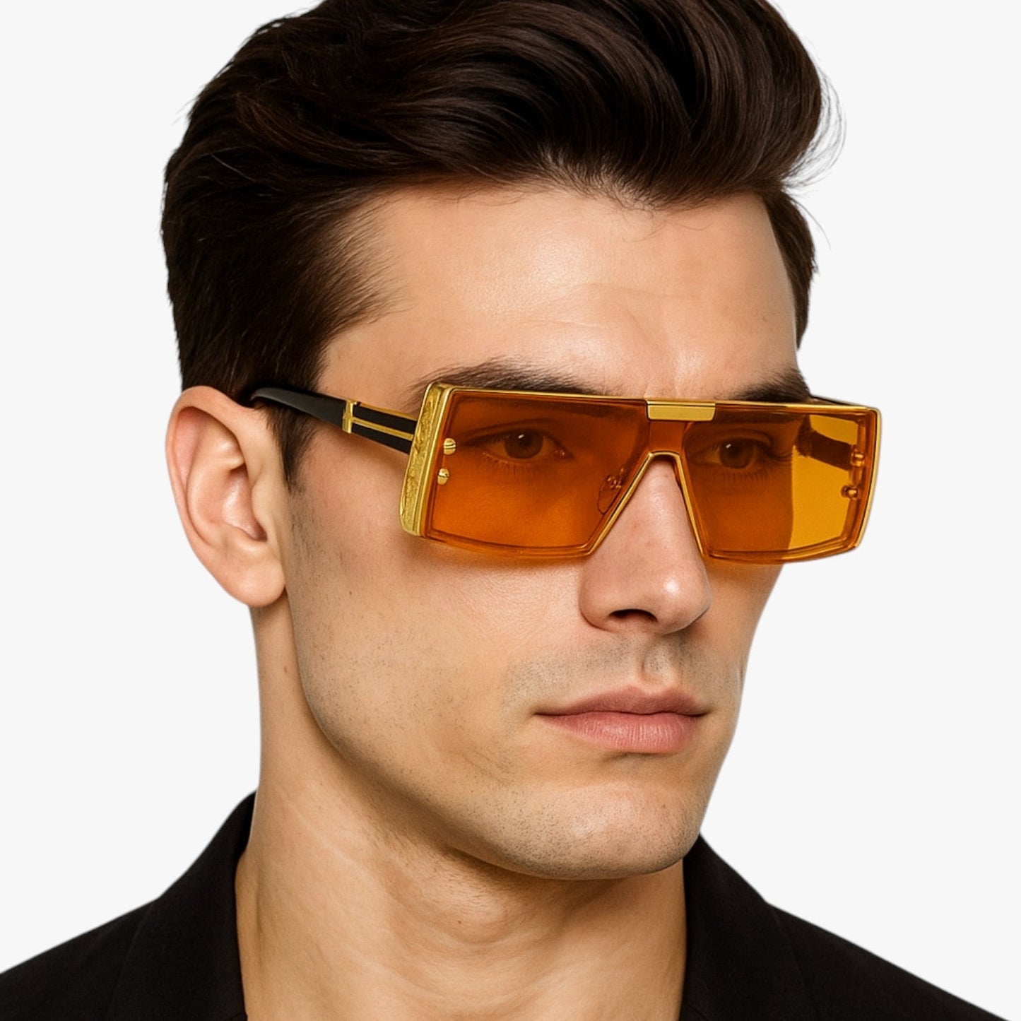 Zamir | Futuristische quadratische Metallsonnenbrille