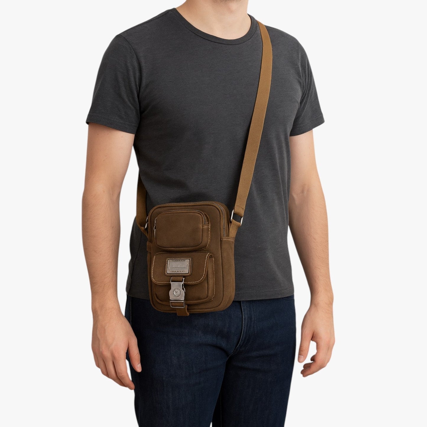Evren | Elegant und praktisch: Die Canvas-Schultertasche, perfekt für jede Reise