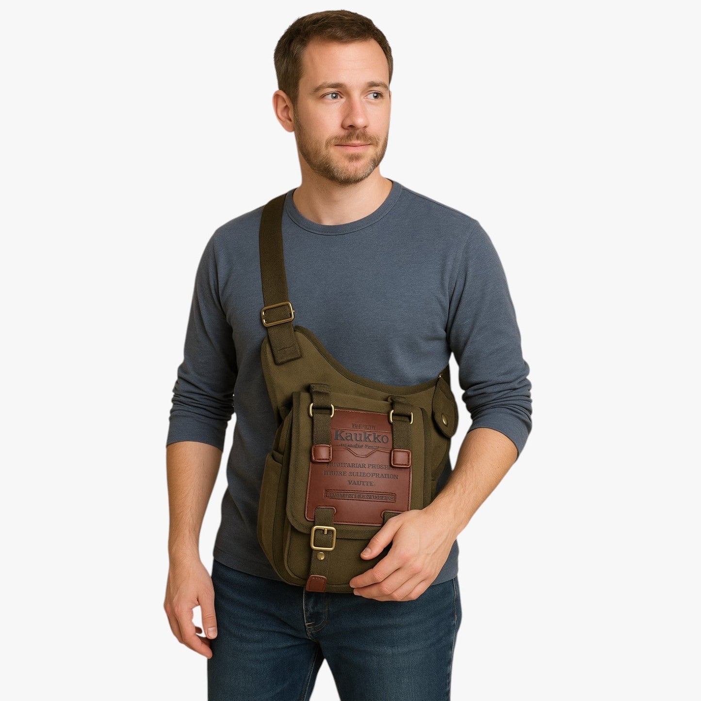 Adam | Herren Messenger-Tasche aus Vintage-Nylon Praktisch, Leicht, Immer bei Dir