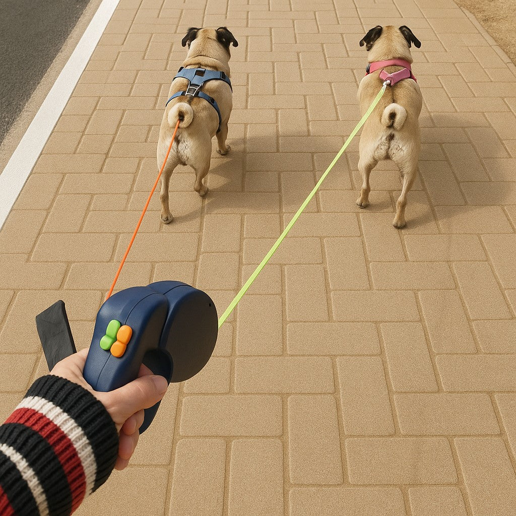 Doppelleine für Hunde - Multifunktionale Hundeleine