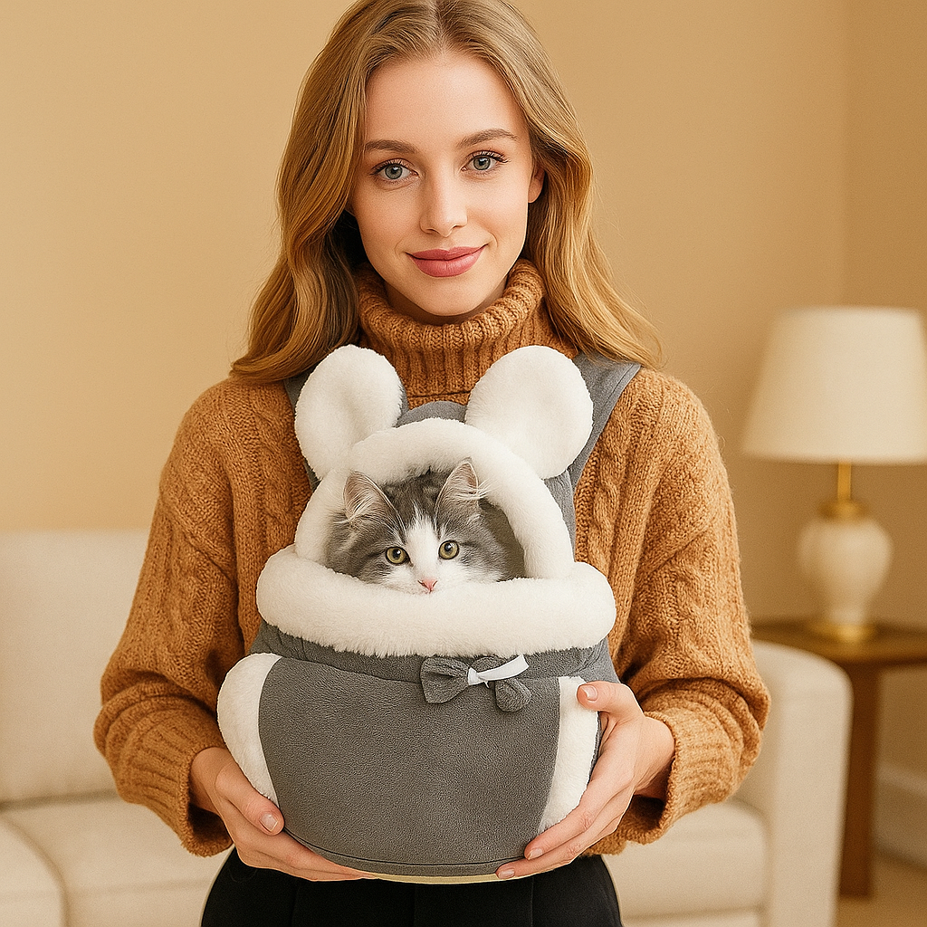 Charmante Katzen Tragetasche Plüsch