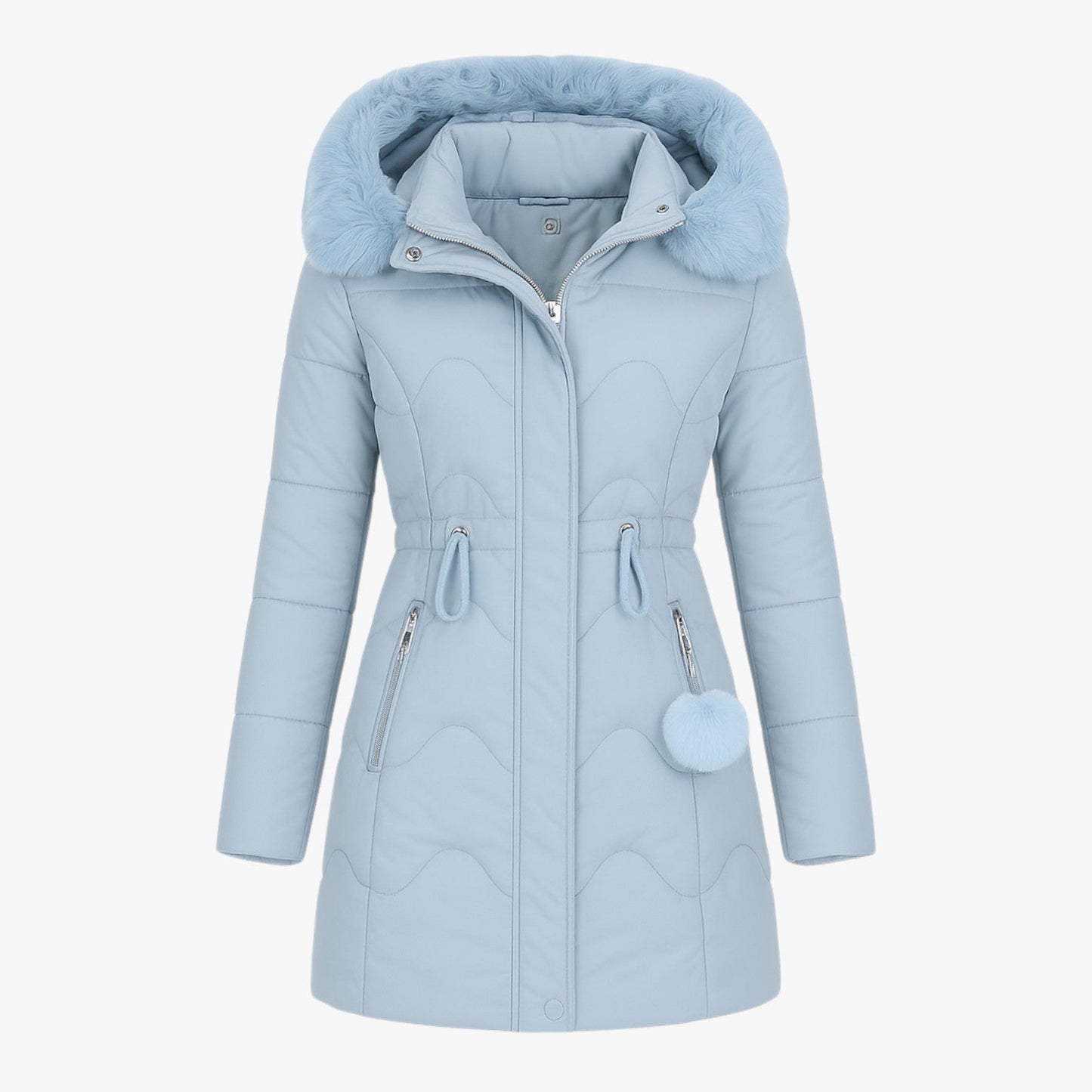 Winterdaunenjacke - mit Kapuze und dickem Pelzfutter für maximale Wärme