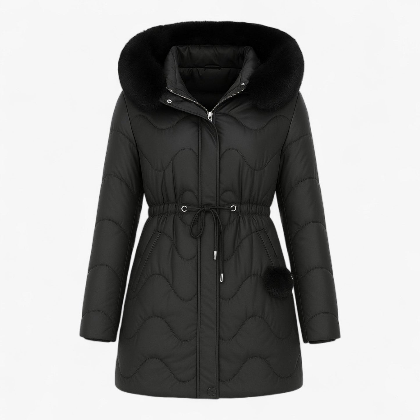 Winterdaunenjacke - mit Kapuze und dickem Pelzfutter für maximale Wärme