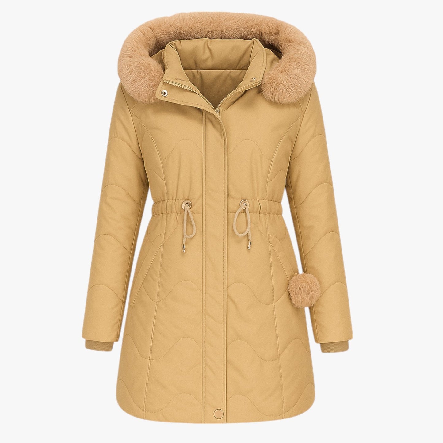 Winterdaunenjacke - mit Kapuze und dickem Pelzfutter für maximale Wärme