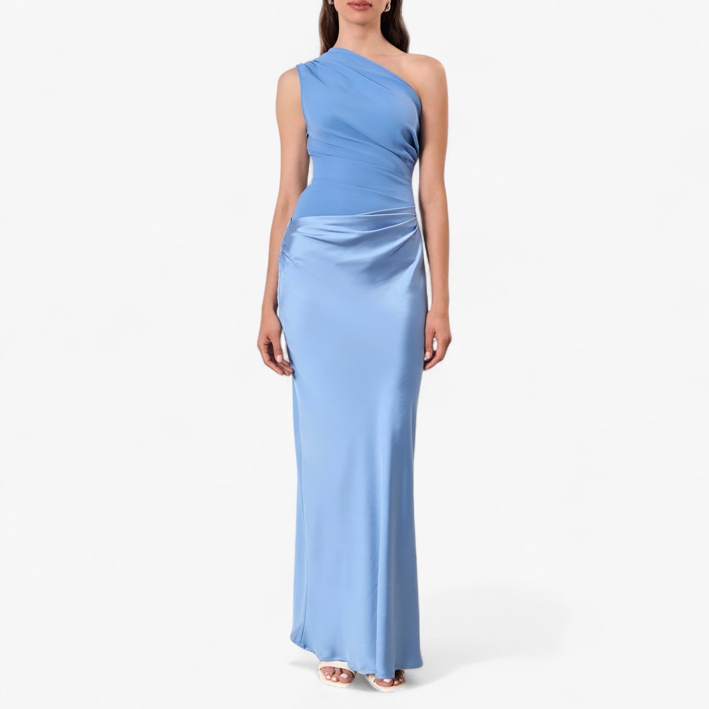 Lucie | Damen Asymmetrisches Maxikleid