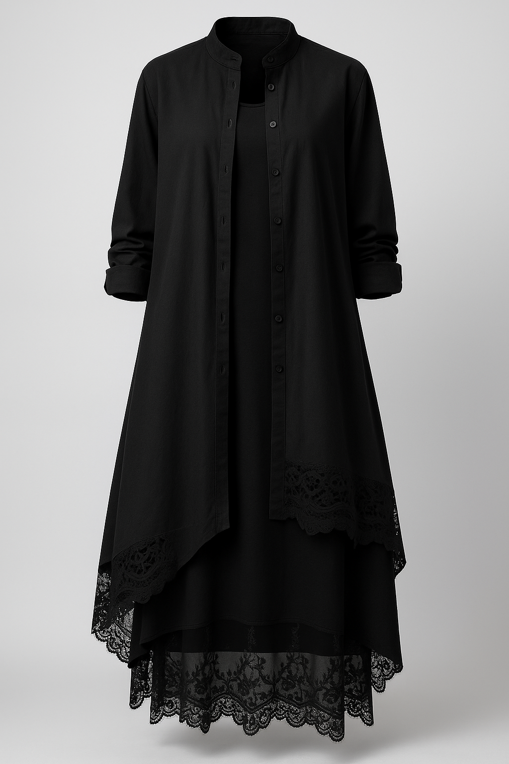 Aurora | Damen Boho Sommerkleid mit Oversize Hemd