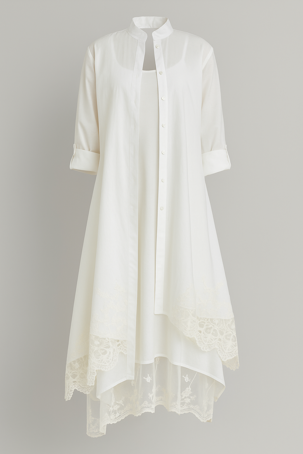 Aurora | Damen Boho Sommerkleid mit Oversize Hemd
