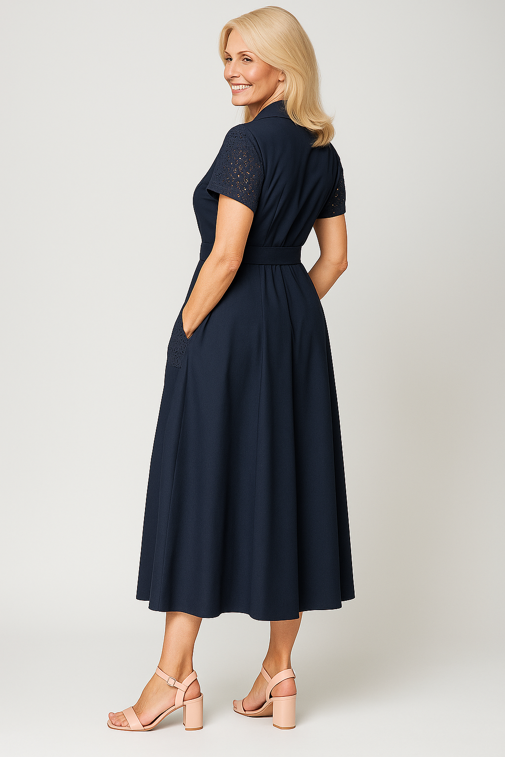 Marsha | Damen Casual V-Ausschnitt Kleid für Sommer