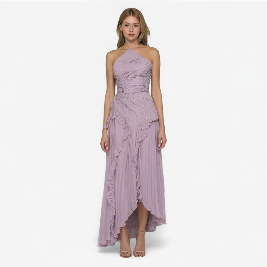 Aurie | Damen Elegantes Lila Kleid