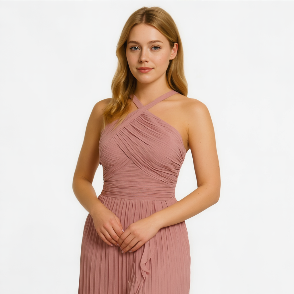 Aurie | Damen Elegantes Lila Kleid
