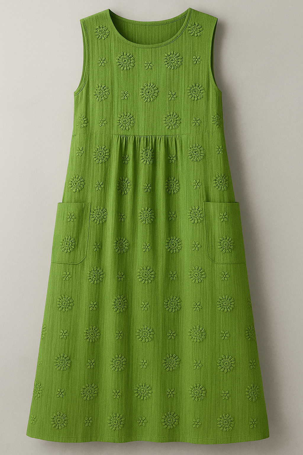 Bethany | Damen Elegantes Midi Kleid mit Taschen
