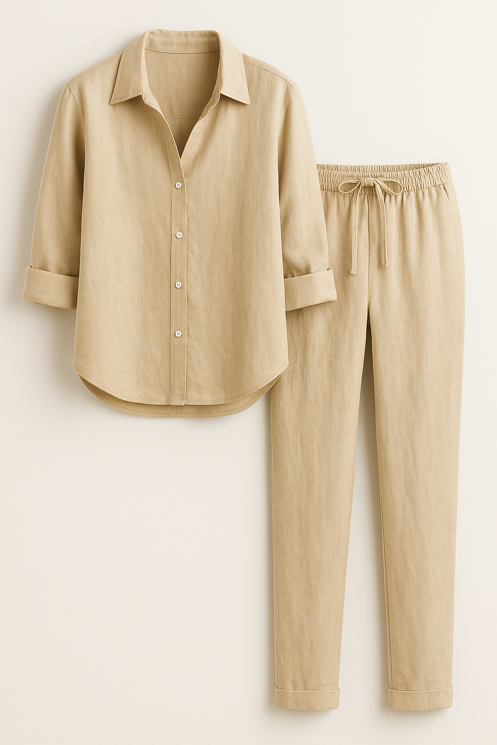 Beth | Damen Elegantes Sommer-Outfit aus Leinen