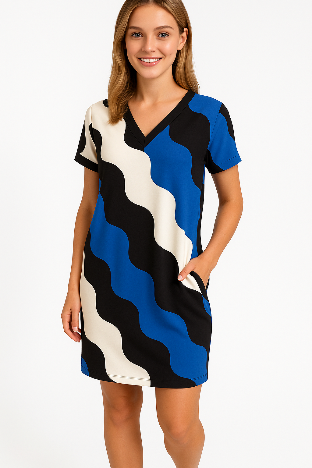 Lacey | Elegantes Damenkleid mit V-Ausschnitt