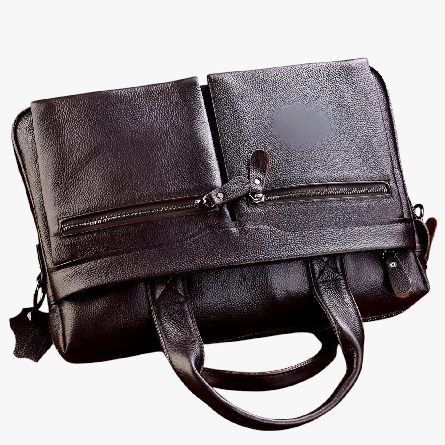 Benjamin | Elegante Herren Reisetasche aus echtem Leder Aktentasche Schultertasche für Laptop