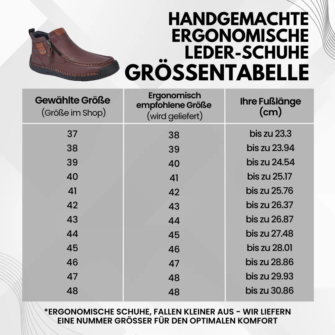 Handgemachte ergonomische Leder-Schuhe