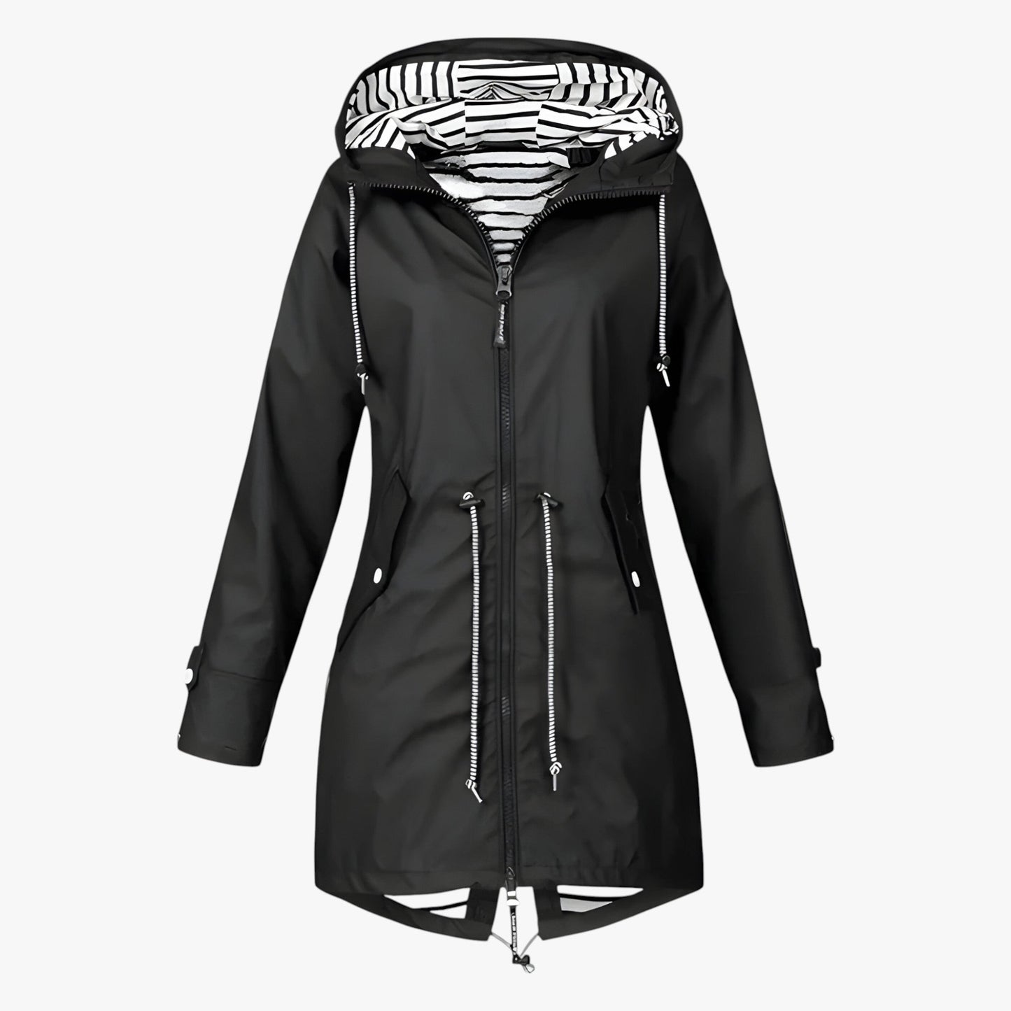 Beatrice | Wasserdichter Parka – Verstellbare Passform mit gestreifter Kapuzenfutter