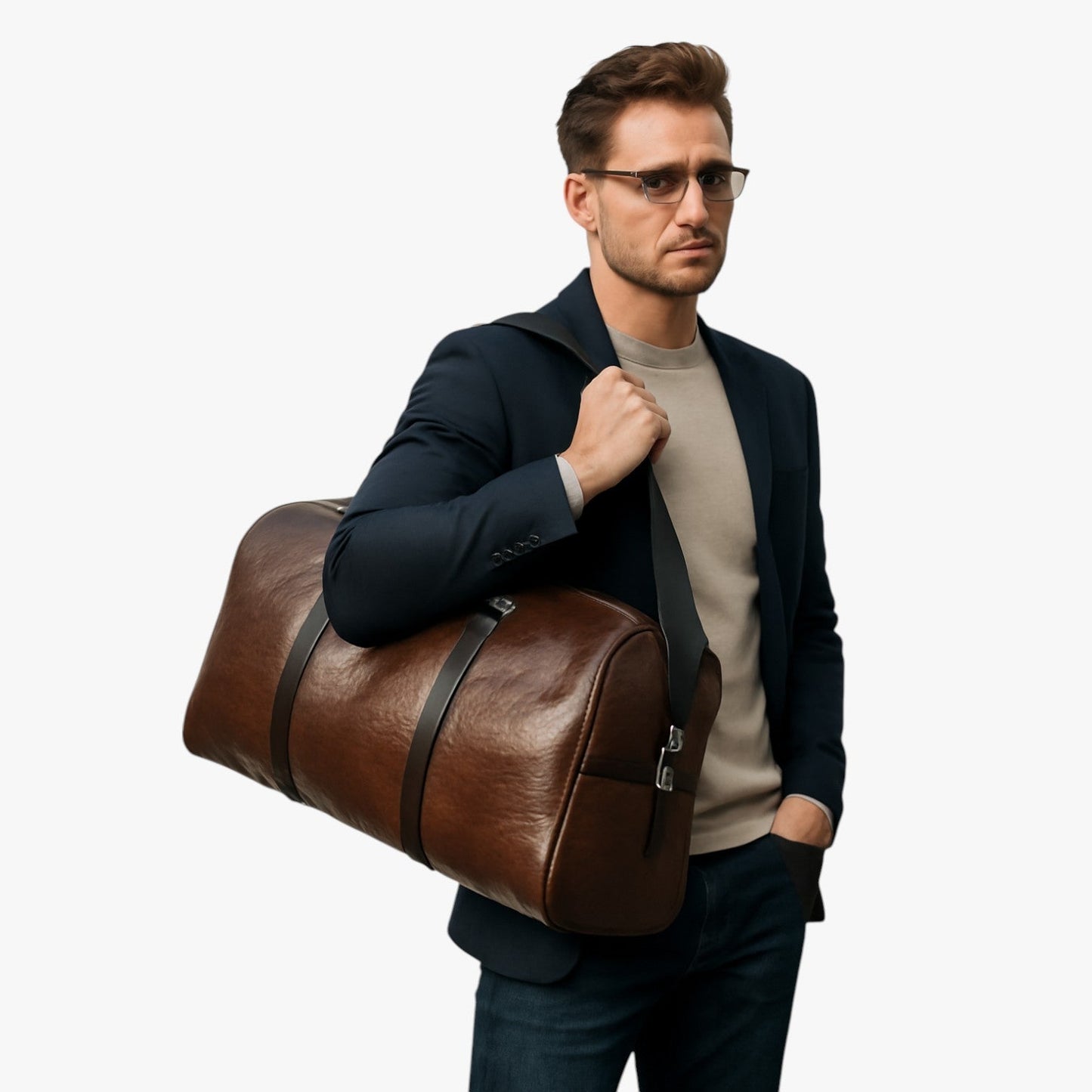 Archie | Robuste und geräumige Reisetasche aus Leder