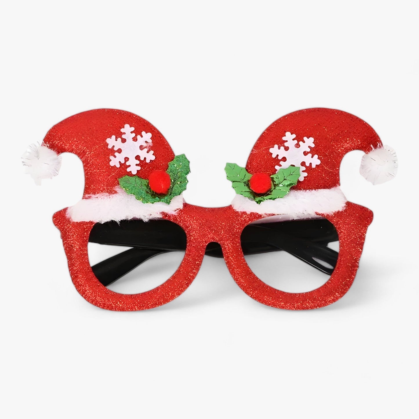 Urlaubsfeiernder | Weihnachtsbrille mit Weihnachtsmann, Weihnachtsbaum und Schneemann - Lustige Accessoires für Festtagsfotos