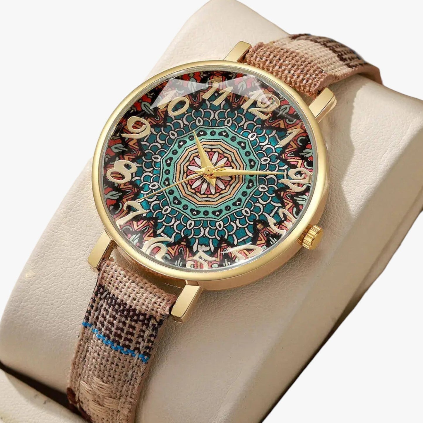 Elora | Vintage Damenuhr mit Blumenmuster