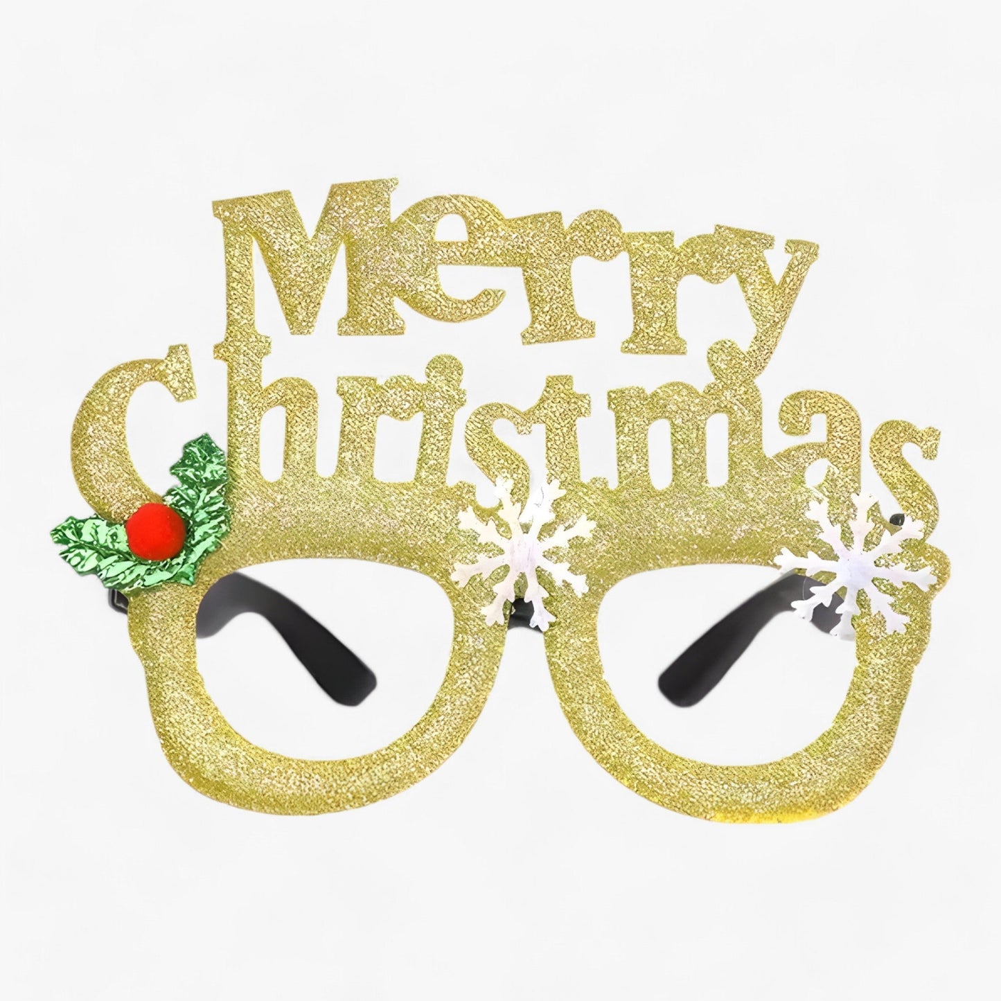 Urlaubsfeiernder | Weihnachtsbrille mit Weihnachtsmann, Weihnachtsbaum und Schneemann - Lustige Accessoires für Festtagsfotos
