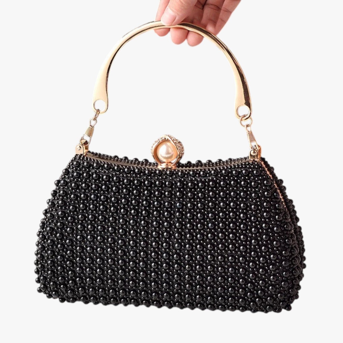 Aviana | Elegante Perlentasche mit Kettchen-Handgriff