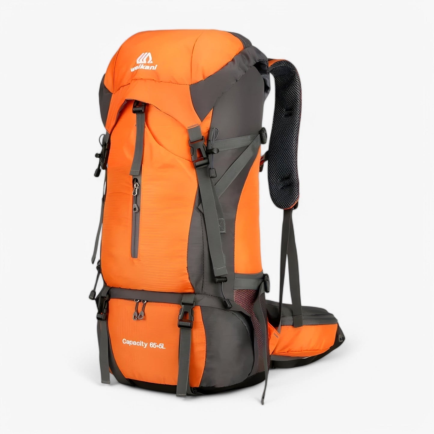 70L Camping-Nylonrucksack mit Regenschutz
