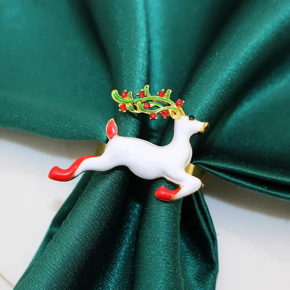 Urlaubs-Eleganz | 6 Weihnachtsserviettenringe mit Tannenzapfen - Perfekt