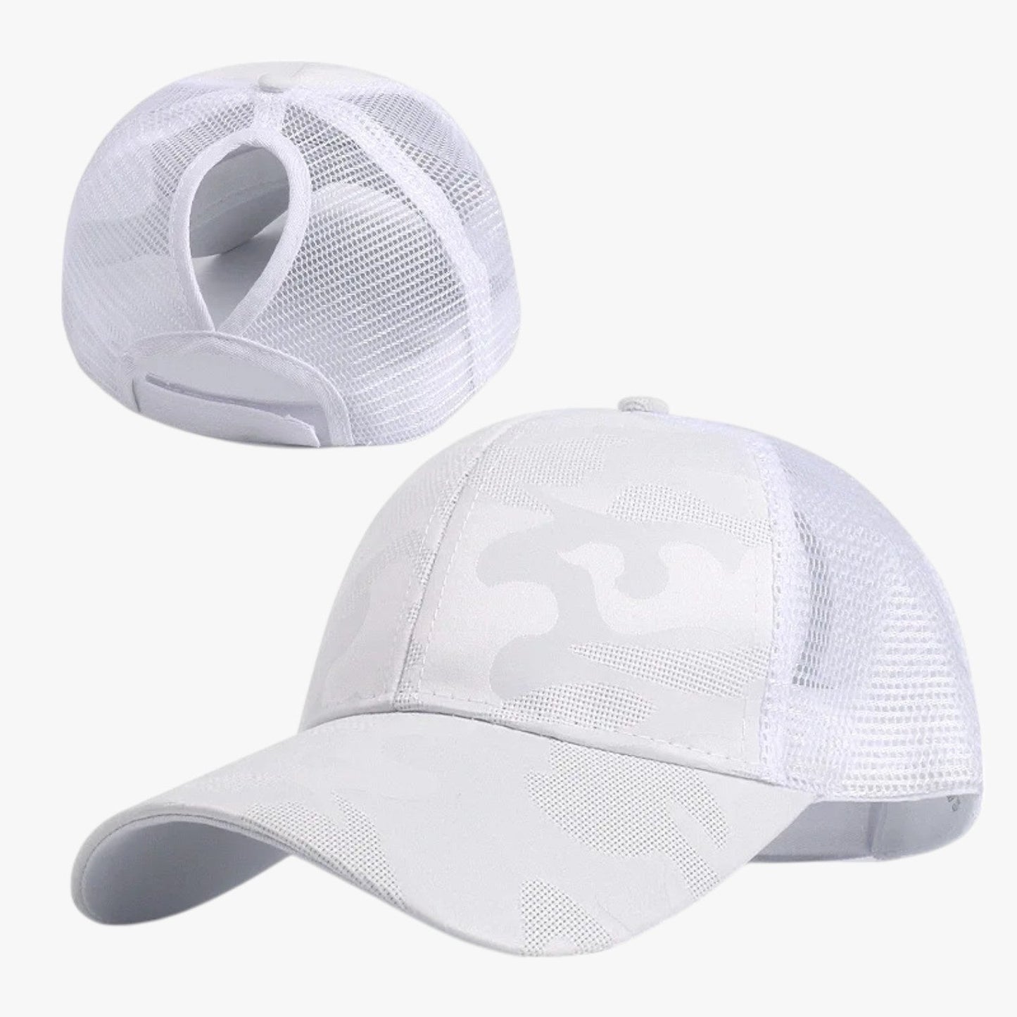 Blaire | Sommerhut Camouflage mit Netz und Dutt