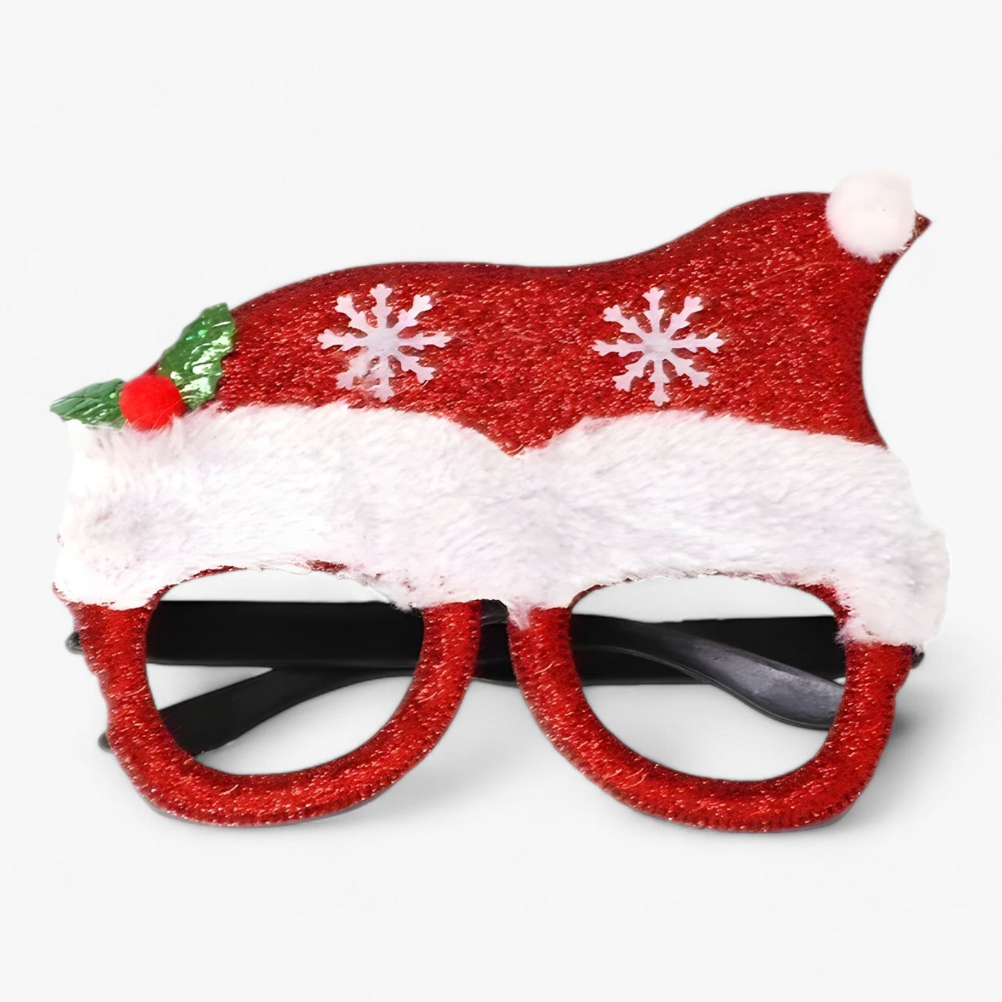 Urlaubsfeiernder | Weihnachtsbrille mit Weihnachtsmann, Weihnachtsbaum und Schneemann - Lustige Accessoires für Festtagsfotos