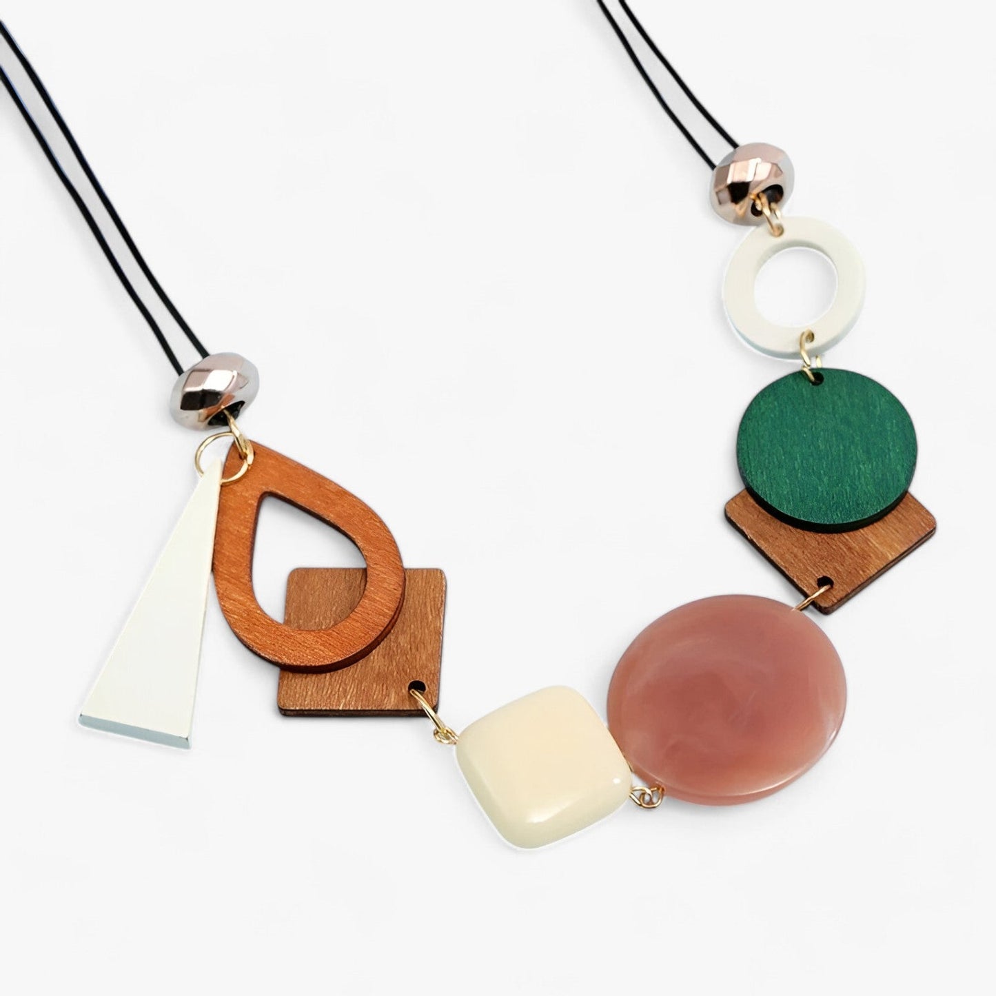 Vintage Geometrische Anhänger Halskette – Handgefertigte Ethnische Eleganz