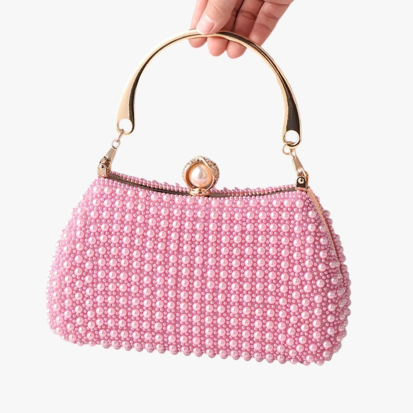 Aviana | Elegante Perlentasche mit Kettchen-Handgriff