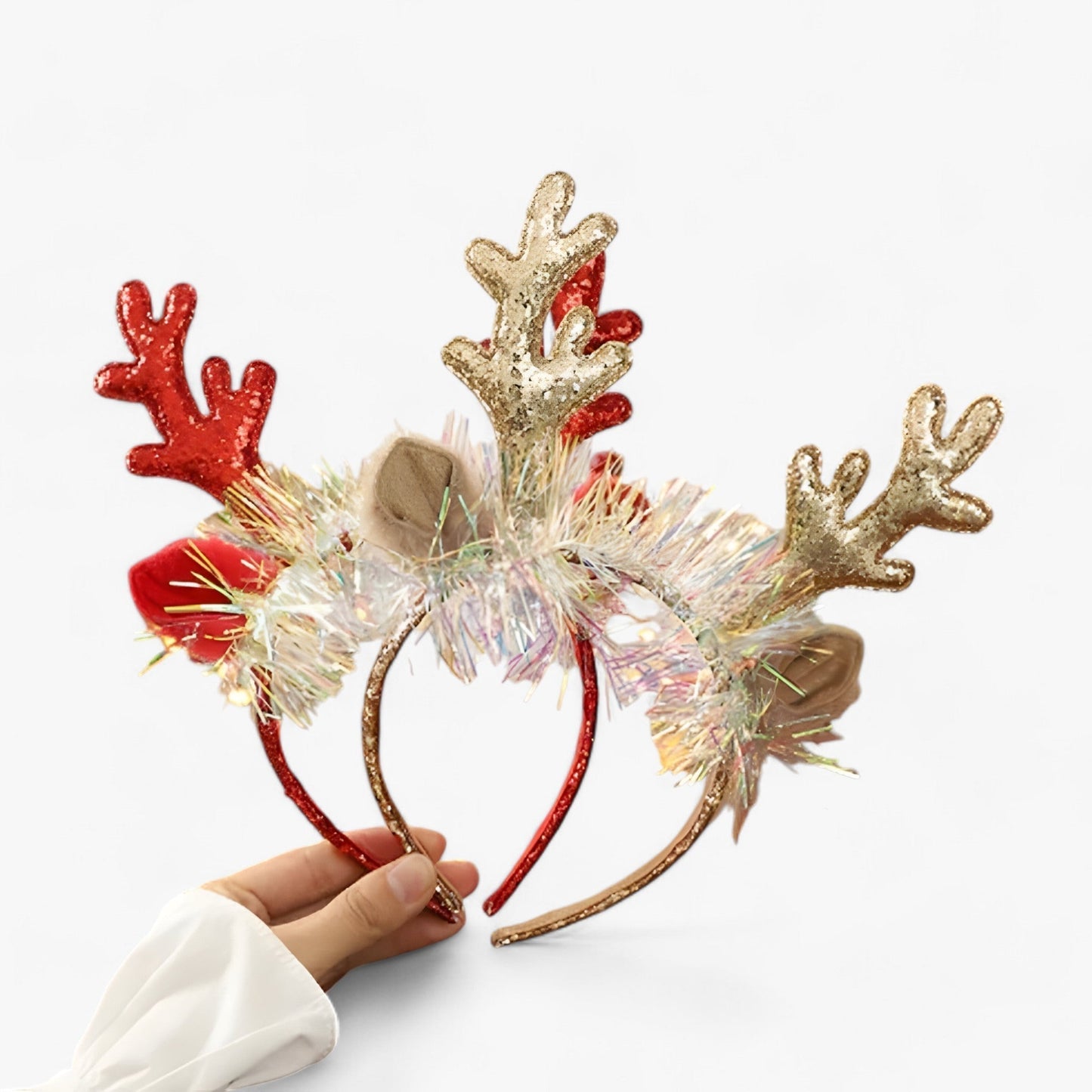 Weihnachtsdiadem mit Geweihen - Festliches und Zartes Accessoire für Kinder