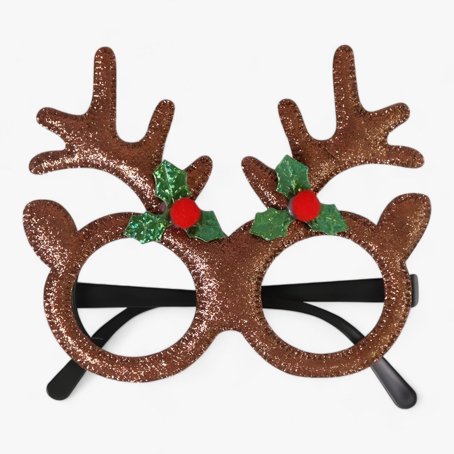 Urlaubsfeiernder | Weihnachtsbrille mit Weihnachtsmann, Weihnachtsbaum und Schneemann - Lustige Accessoires für Festtagsfotos